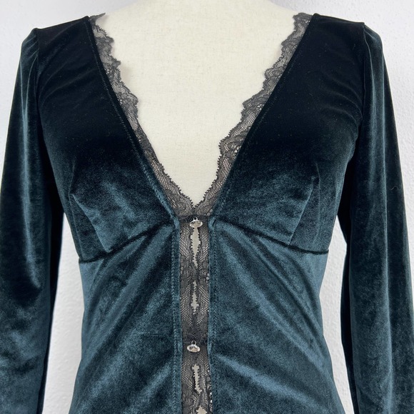 Victoria's Secret Velvet Long Sleeve Teddy Bodysuit - Picture 2 of 6